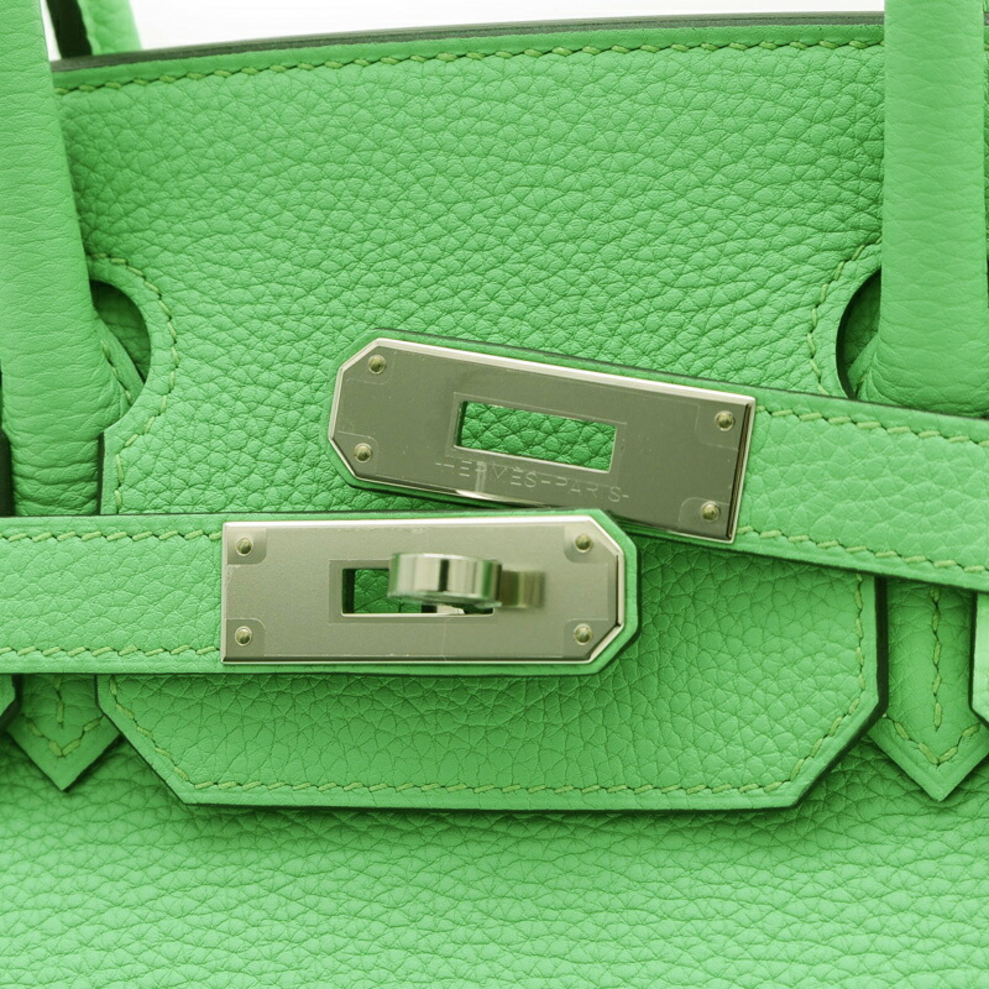 Hermes Birkin 30 Handbag Togo Vert Comic B Stamp