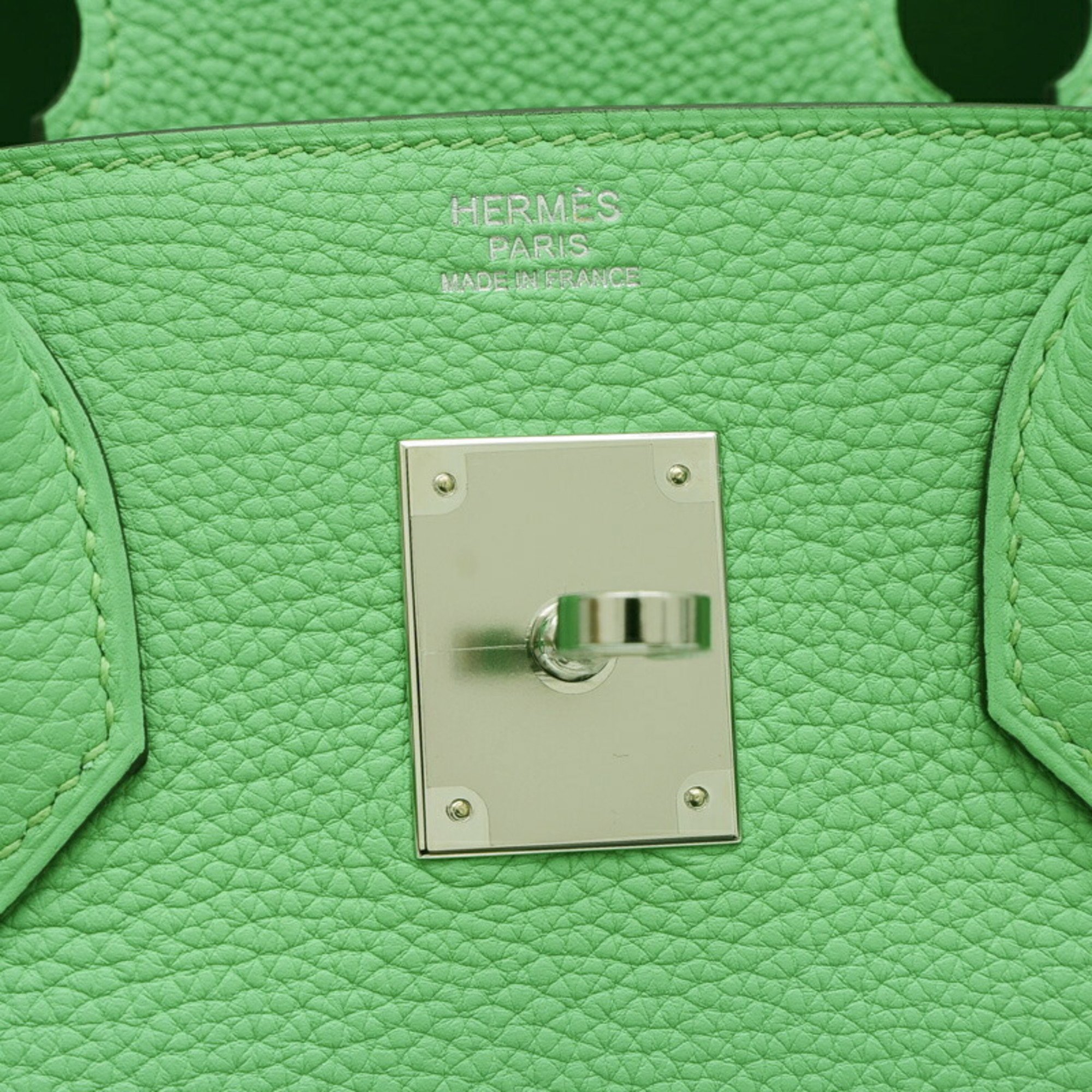 Hermes Birkin 30 Handbag Togo Vert Comic B Stamp