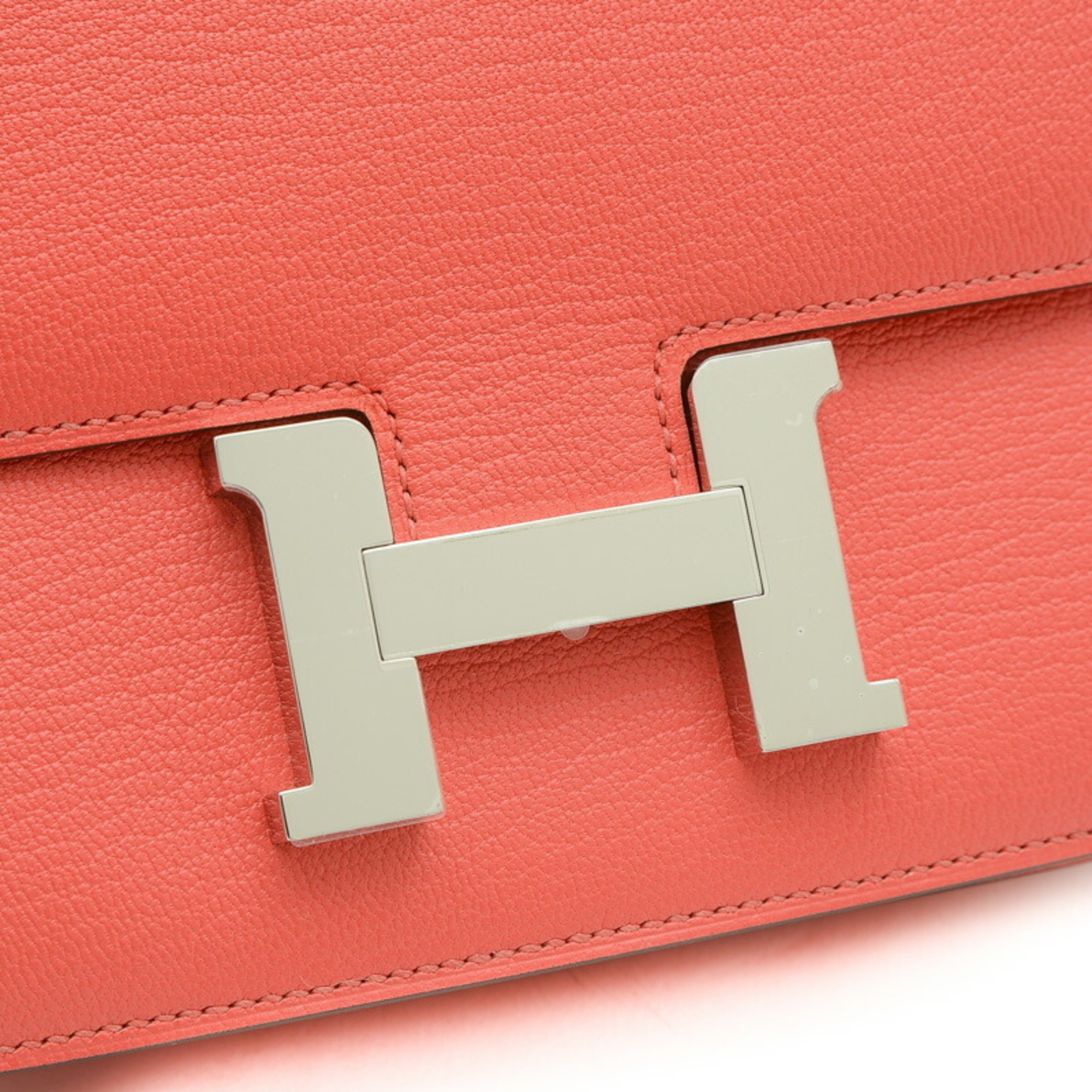 Hermes Constance 18 Miroir Handbag Chevre Rose Texas B Stamp