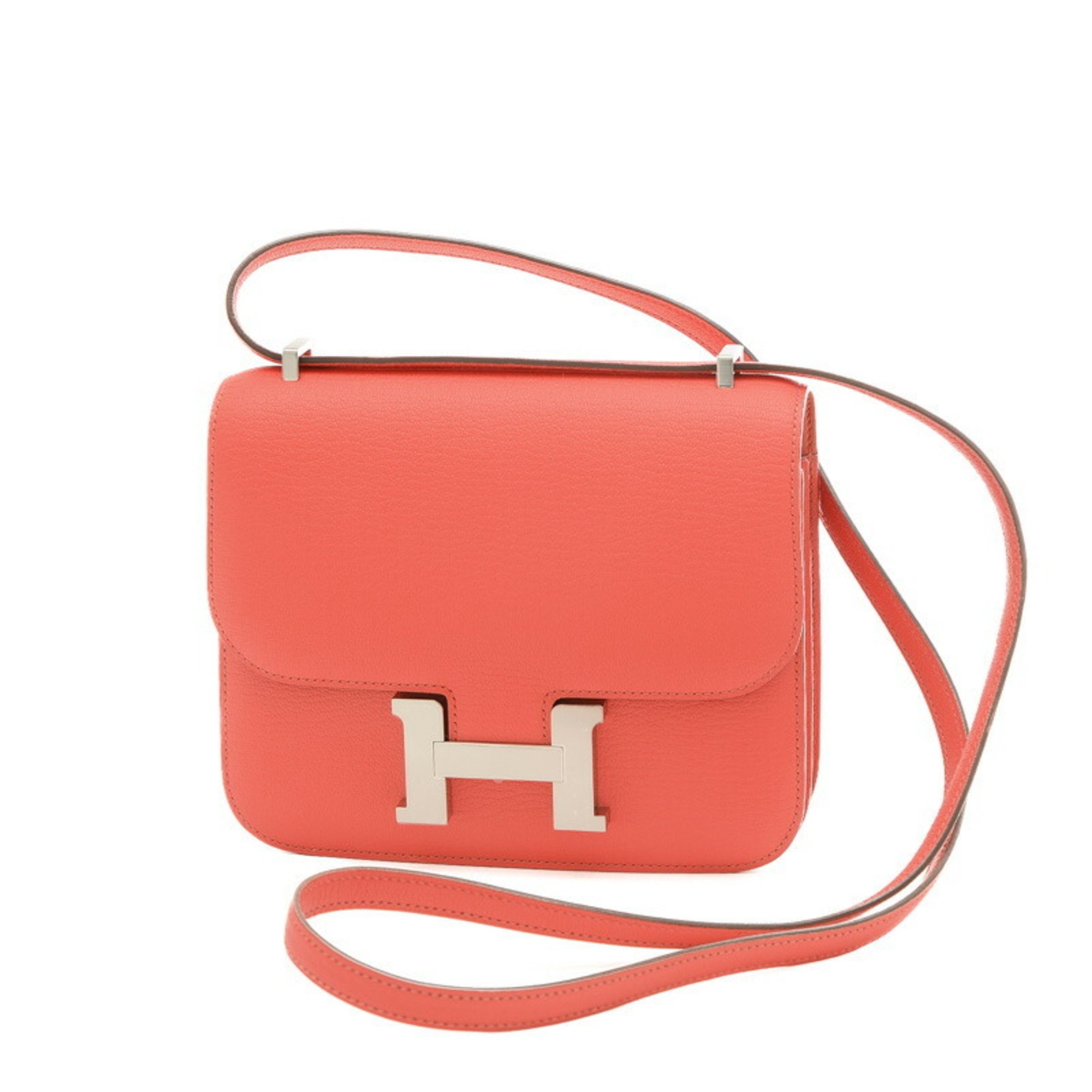 Hermes Constance 18 Miroir Handbag Chevre Rose Texas B Stamp