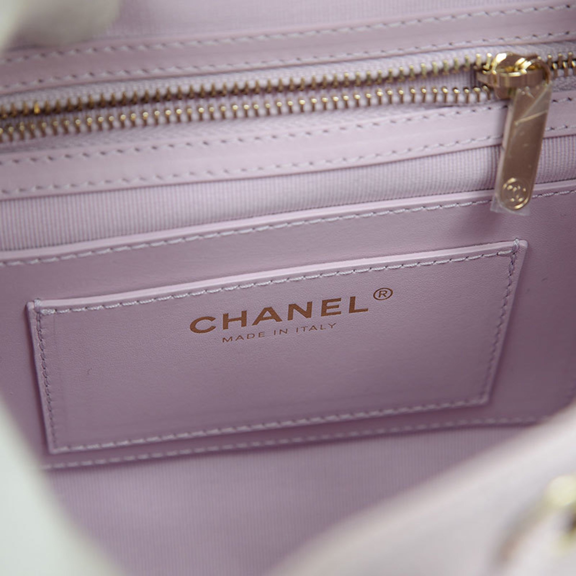 Chanel Matelasse Backpack Chain Caviar Skin Purple AS4058