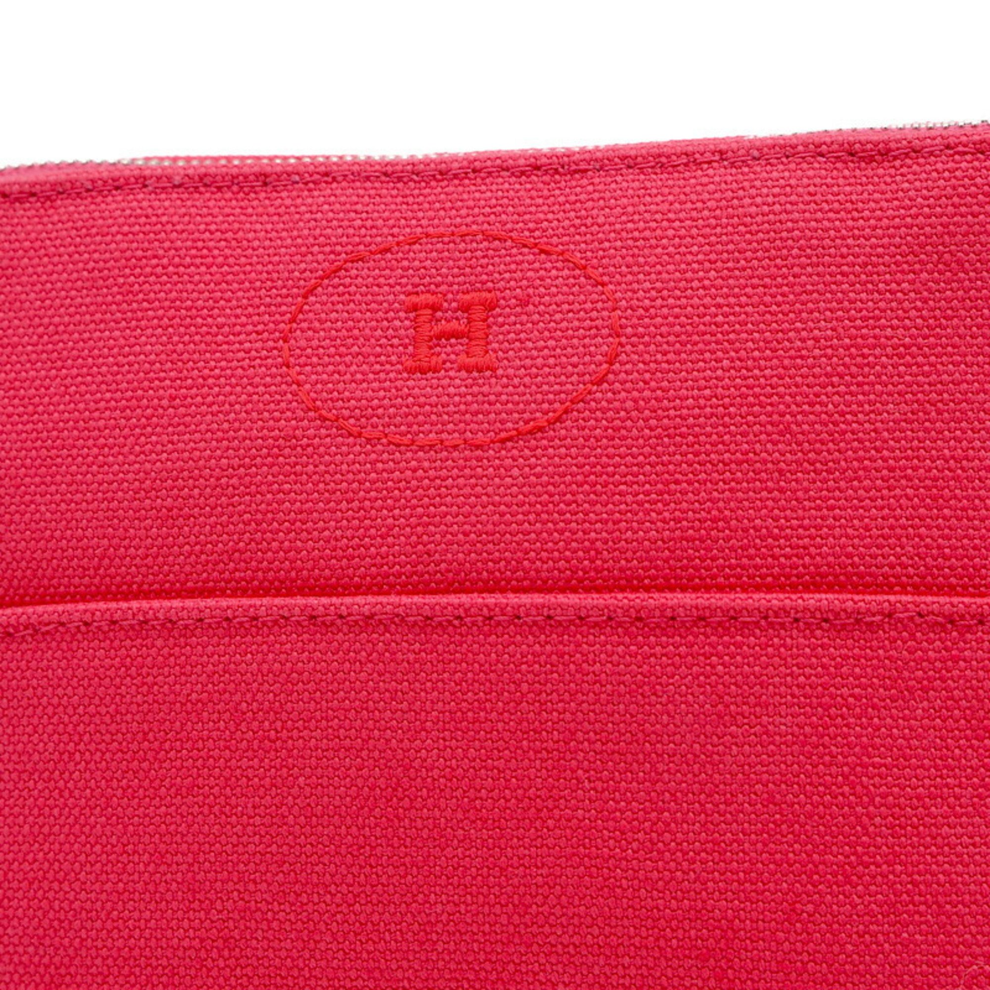 Hermes Bolide Pouch 20 Canvas Hibiscus