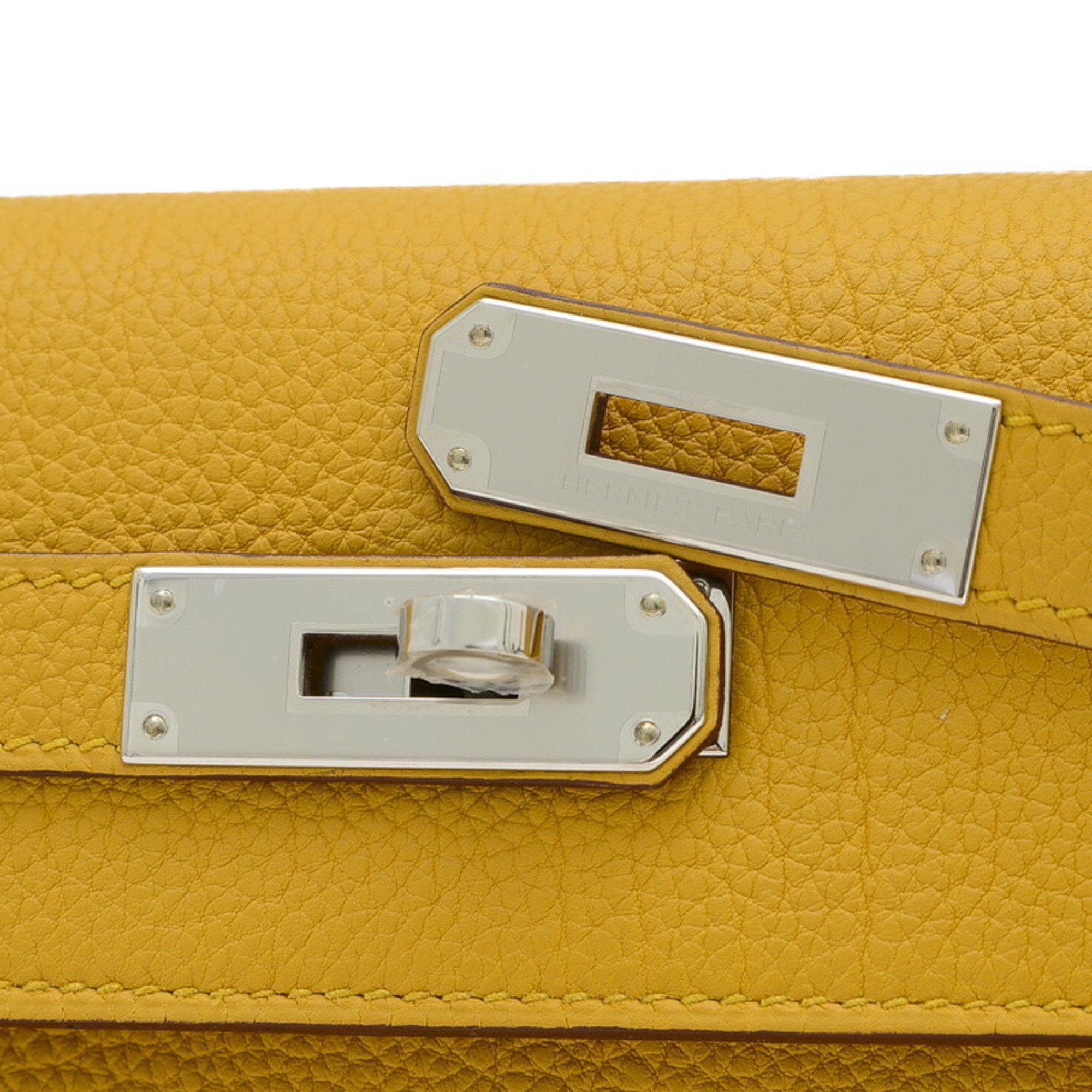 Hermes Kelly 28 Inner Stitching Handbag Togo Jaune Ambre W Engraved