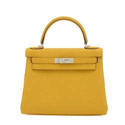 Hermes Kelly 28 Inner Stitching Handbag Togo Jaune Ambre W Engraved