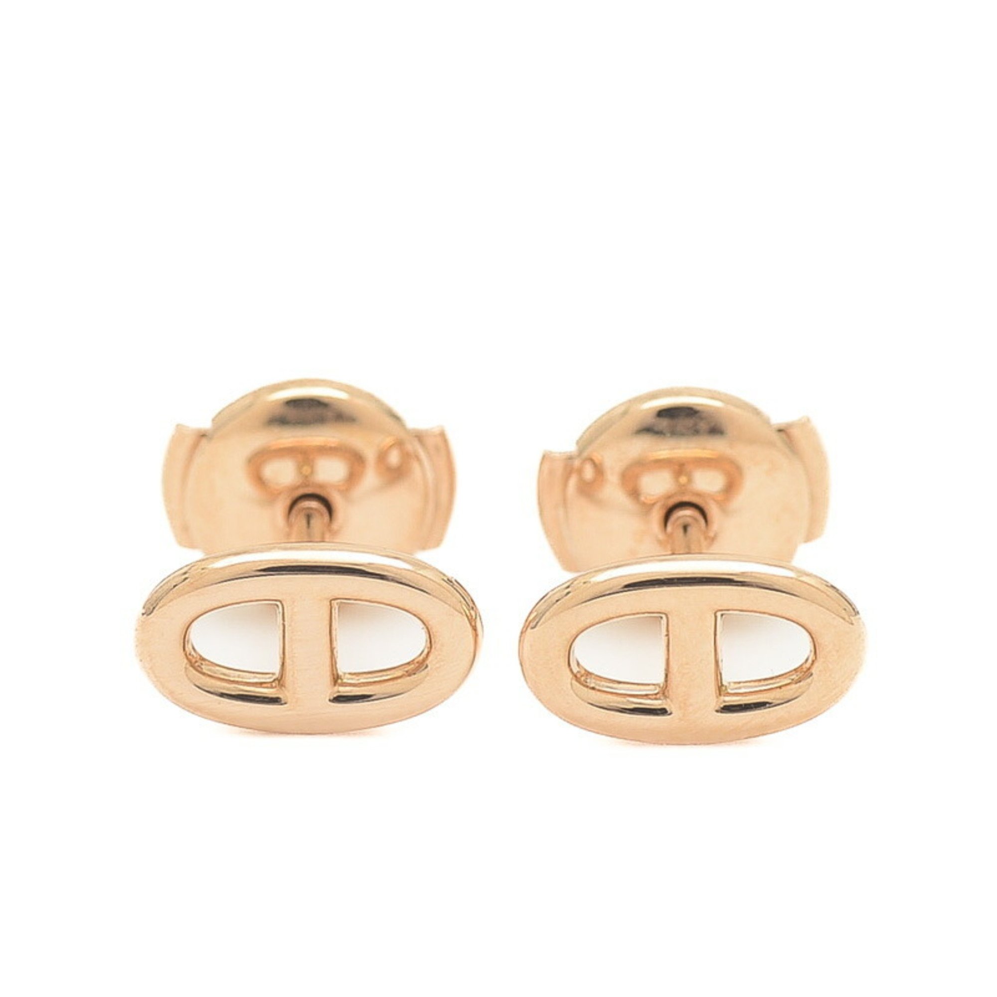 Hermes Chaine d'Ancre Earrings K18RG