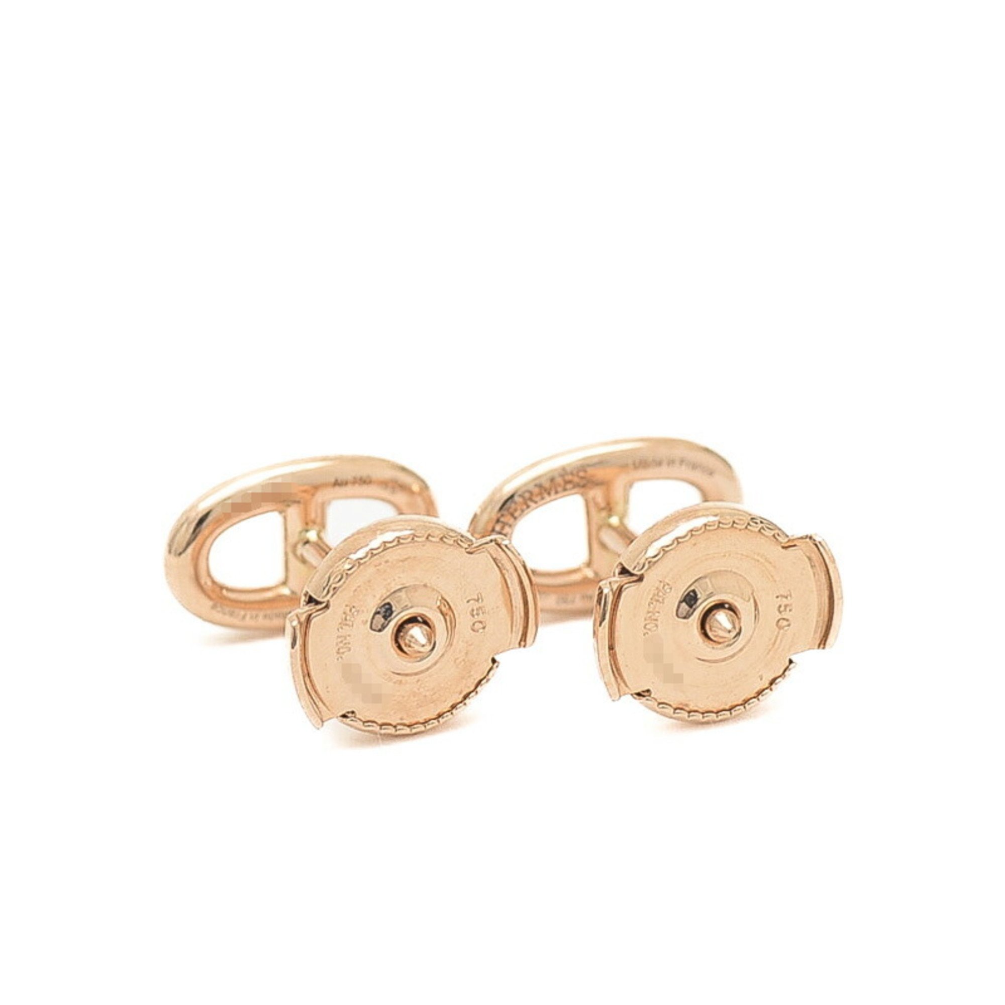 Hermes Chaine d'Ancre Earrings K18RG