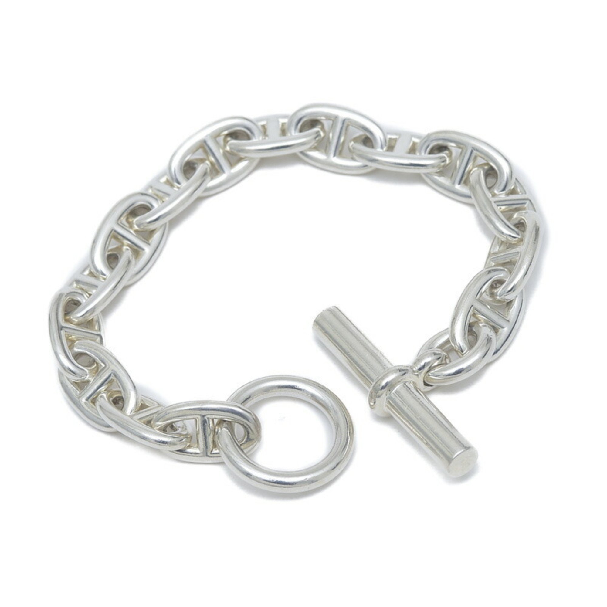 Hermes Chaine d'Ancre Bracelet MM Silver SV925 15 Links