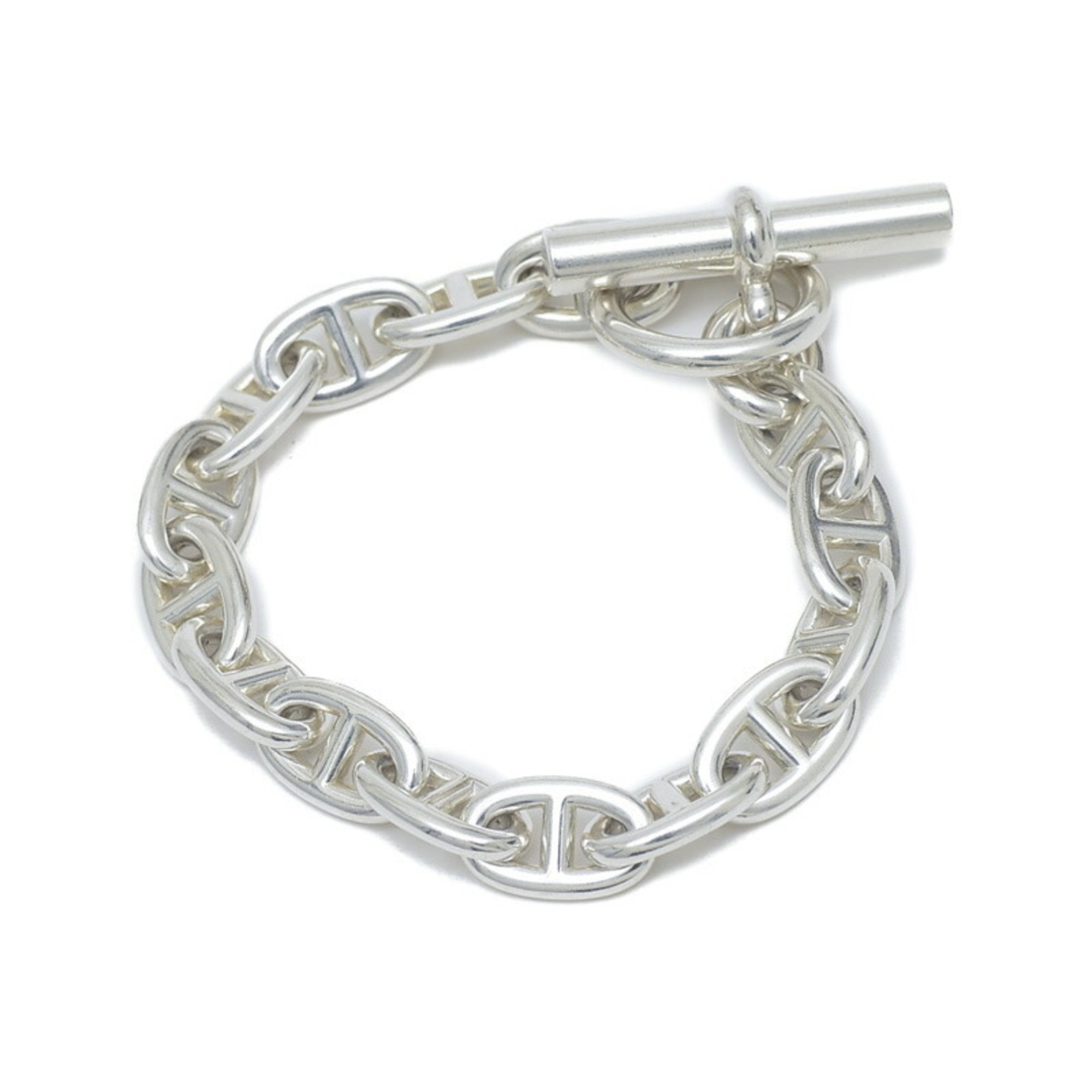 Hermes Chaine d'Ancre Bracelet MM Silver SV925 15 Links