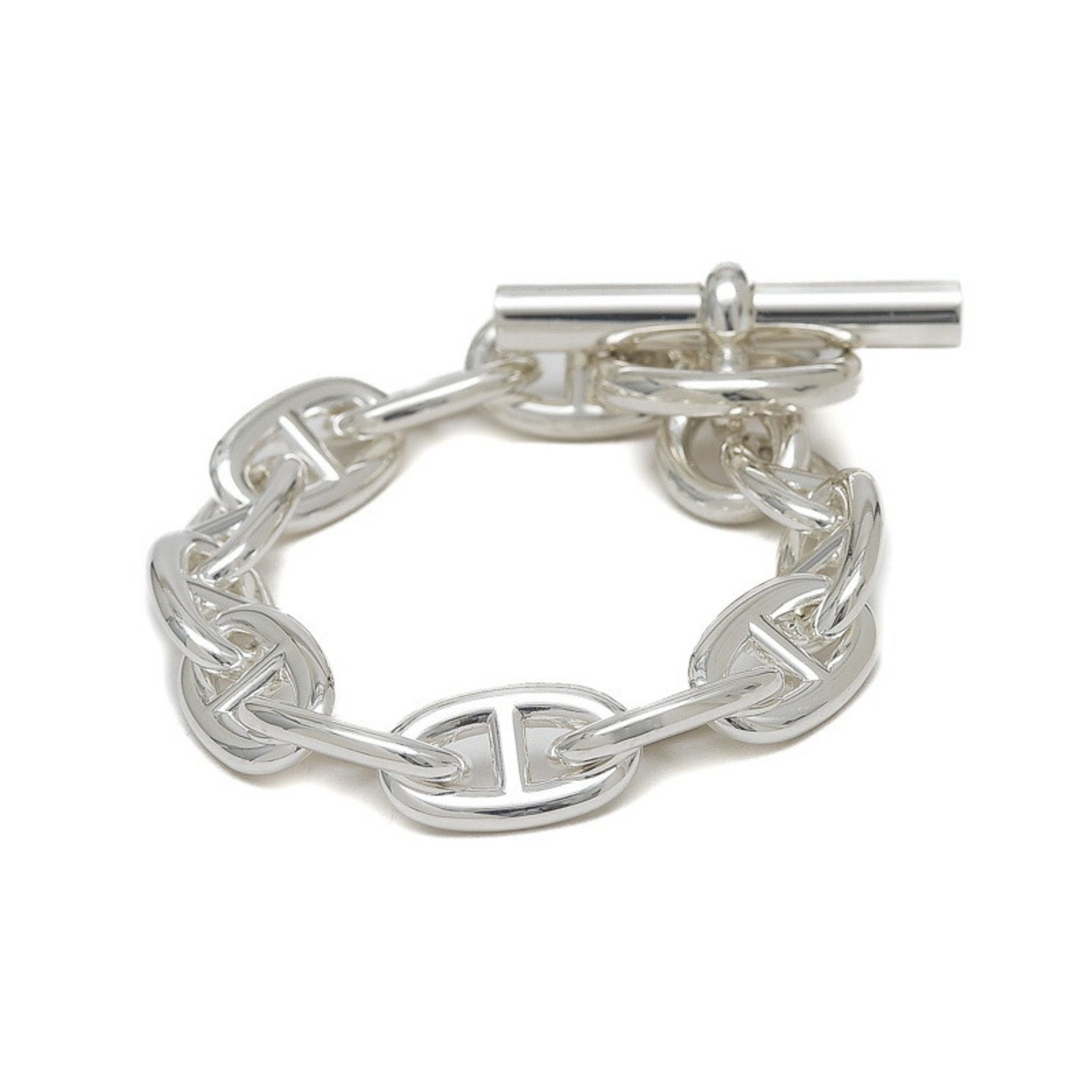 Hermes Chaine d'Ancre Bracelet TGM Silver SV925 11 links