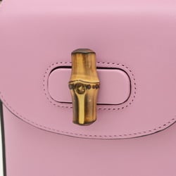 Gucci Bamboo 3WAY Shoulder Bag Calf Pink 702106