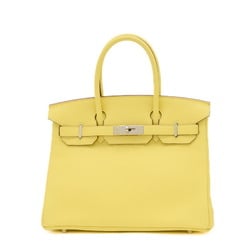 Hermes Birkin 30 Handbag Togo Jaune Poussin B Stamp