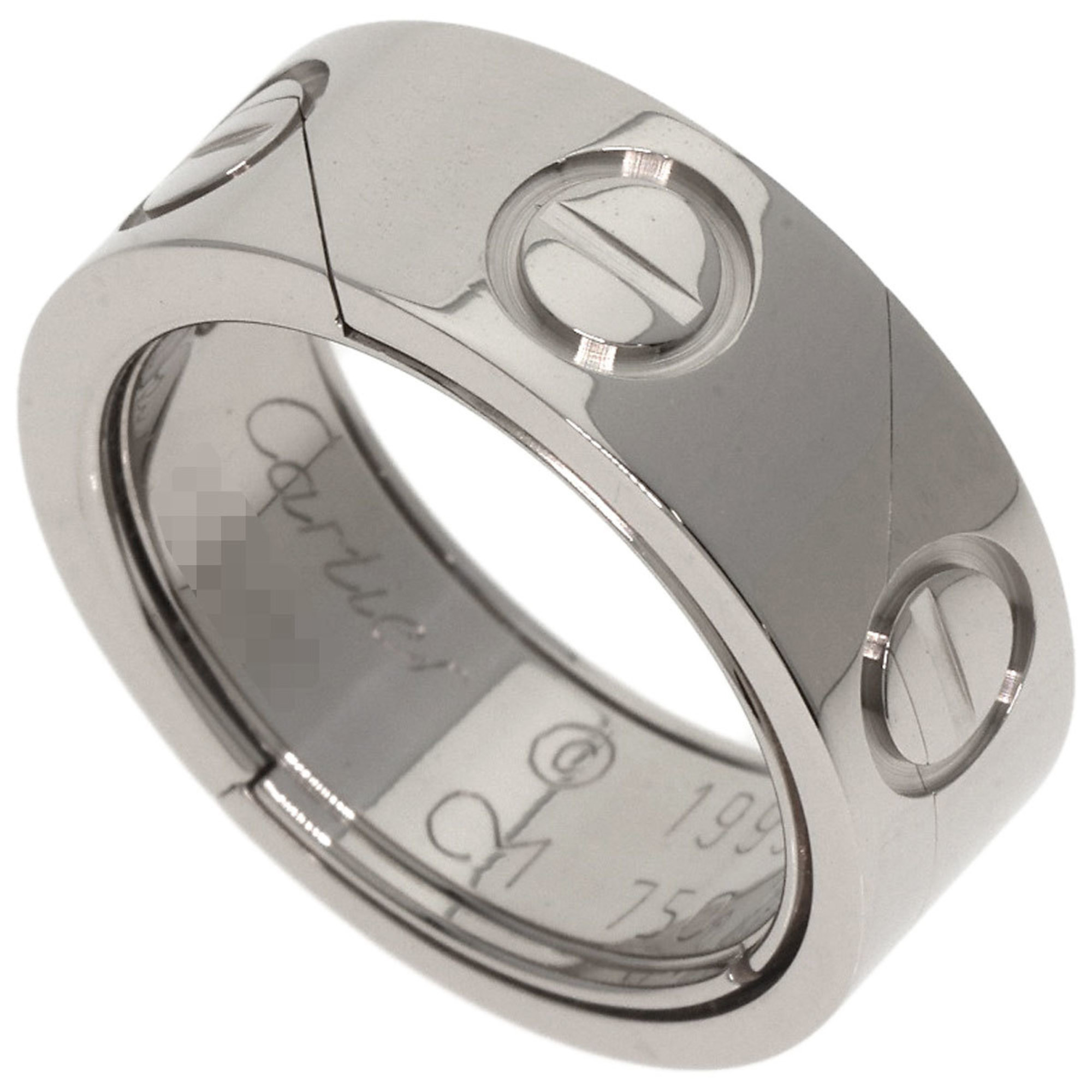 Cartier Astro Love Ring #49 Ring, K18 White Gold, Women's, CARTIER