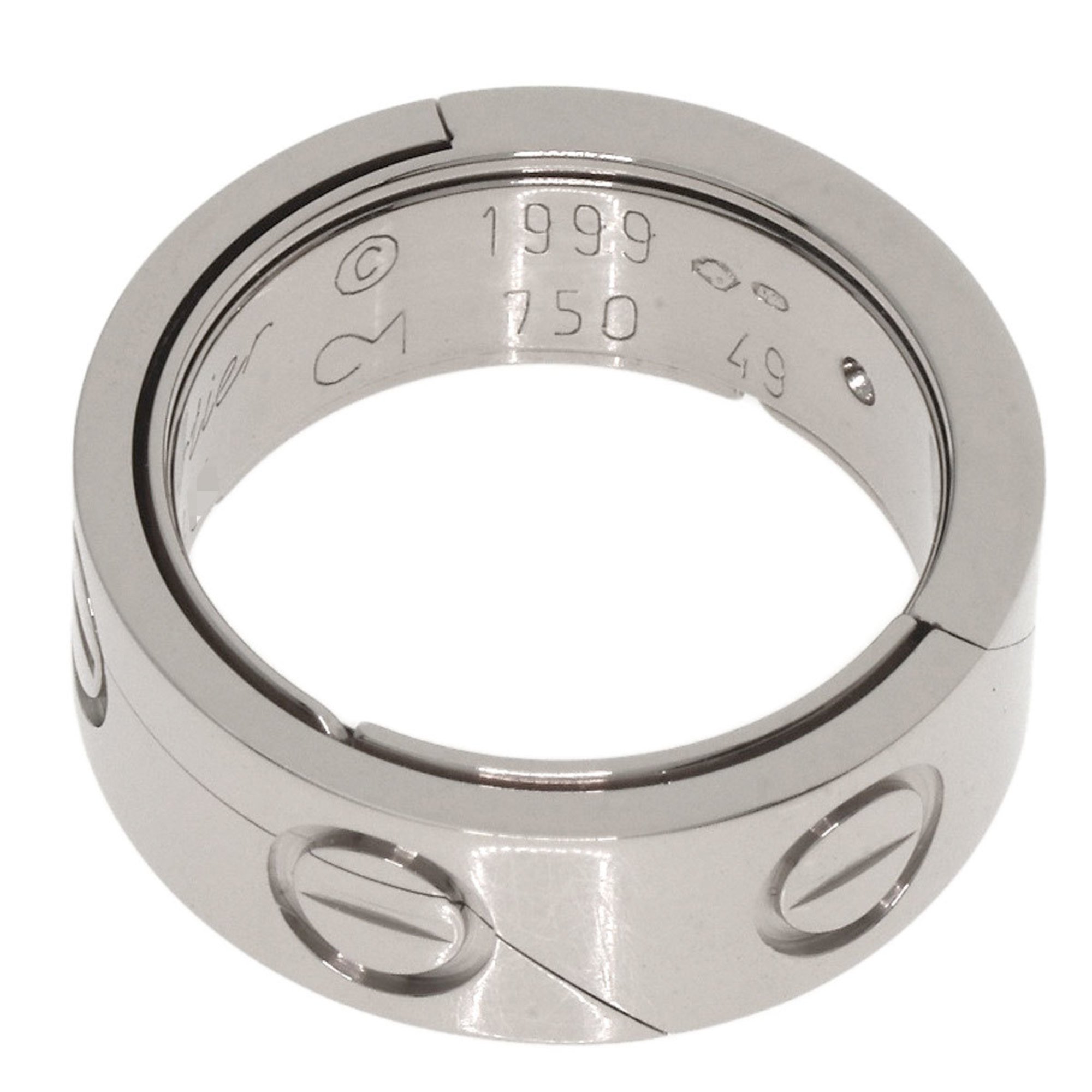 Cartier Astro Love Ring #49 Ring, K18 White Gold, Women's, CARTIER