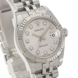 Rolex 179174G Datejust 10P Diamond Watch Stainless Steel SS K18WG Ladies ROLEX