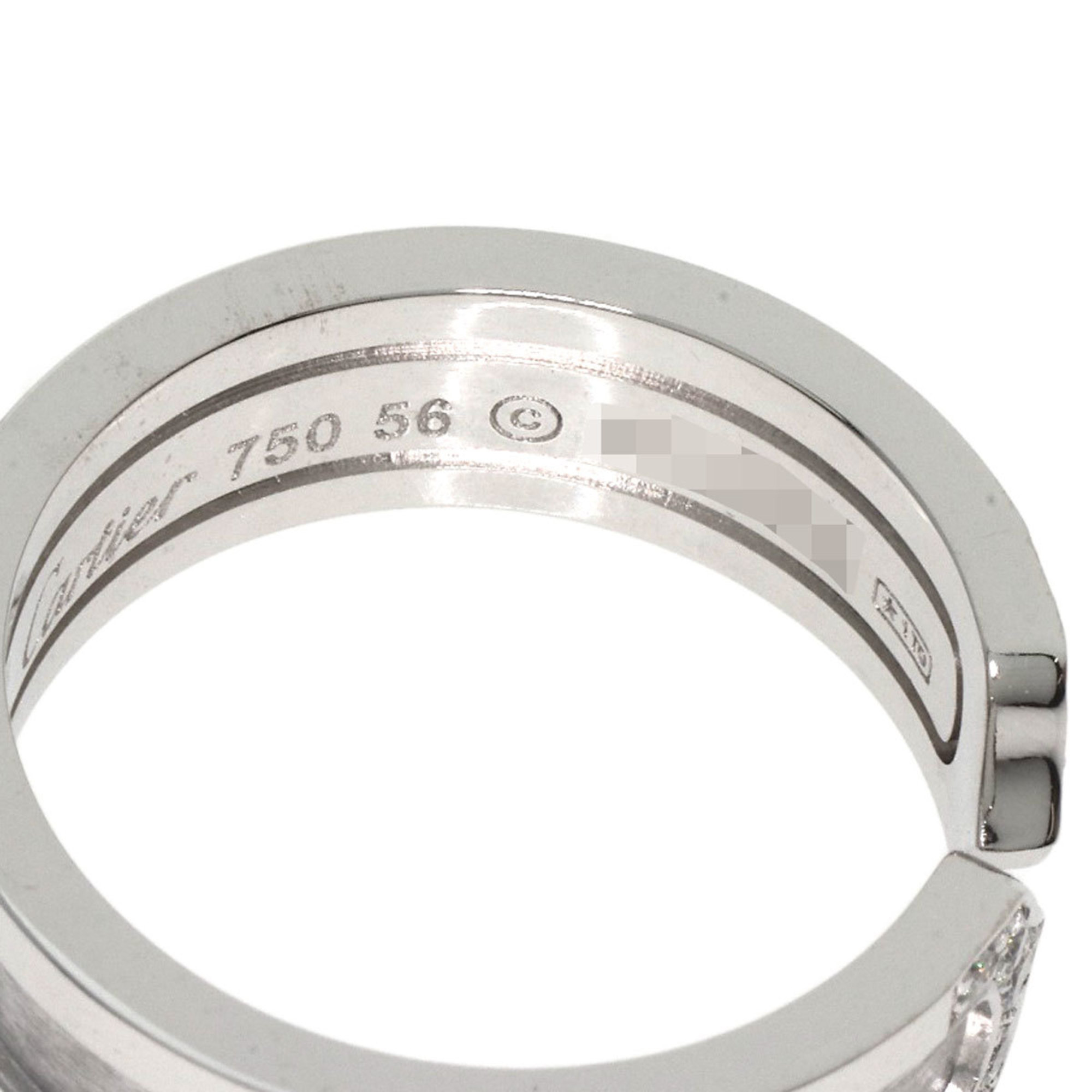 Cartier C2 Diamond #56 Ring, 18K White Gold, Women's, CARTIER