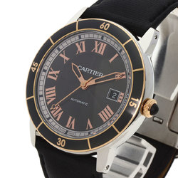 Cartier W2RN0005 Ronde Croisière Watch Stainless Steel Leather Men's CARTIER