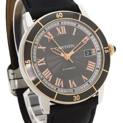 Cartier W2RN0005 Ronde Croisière Watch Stainless Steel Leather Men's CARTIER