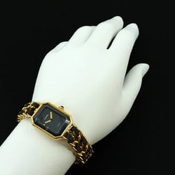 CHANEL Premiere L size H0001 Ladies watch Black Gold Quartz