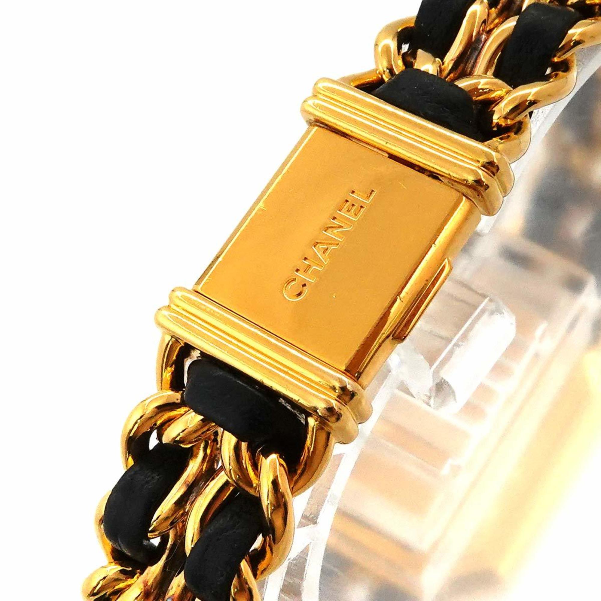 CHANEL Premiere L size H0001 Ladies watch Black Gold Quartz