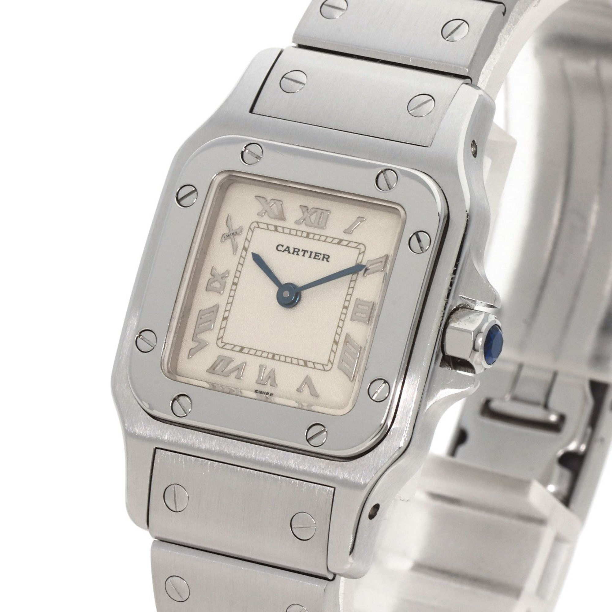 Cartier W20056D6 Santos Galbe SM Watch Stainless Steel SS Ladies CARTIER