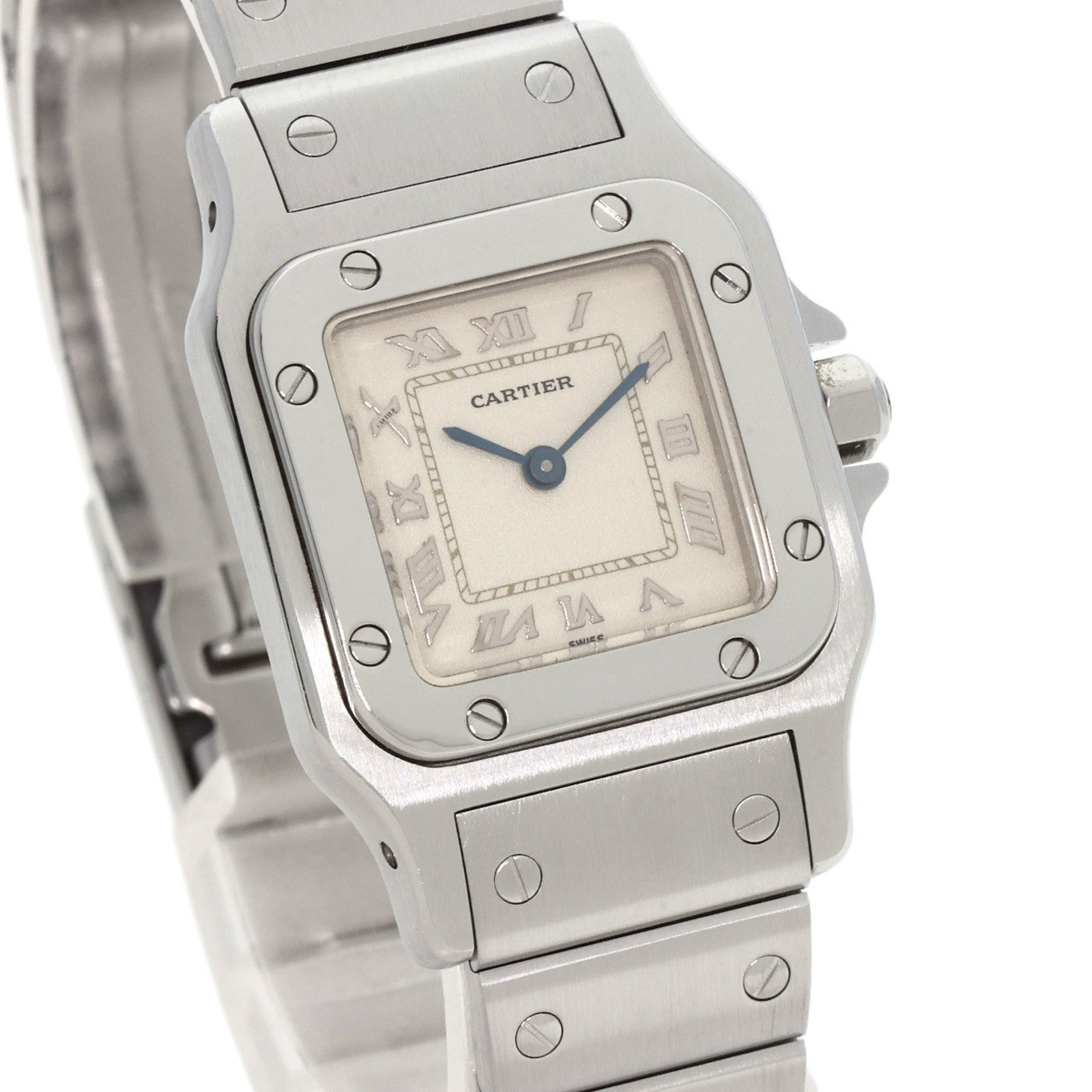 Cartier W20056D6 Santos Galbe SM Watch Stainless Steel SS Ladies CARTIER