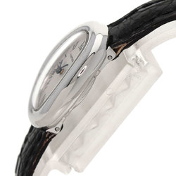 Cartier W1518956 Baignoire Watch, 18K White Gold, Leather, Women's, CARTIER