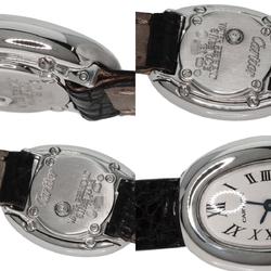 Cartier W1518956 Baignoire Watch, 18K White Gold, Leather, Women's, CARTIER