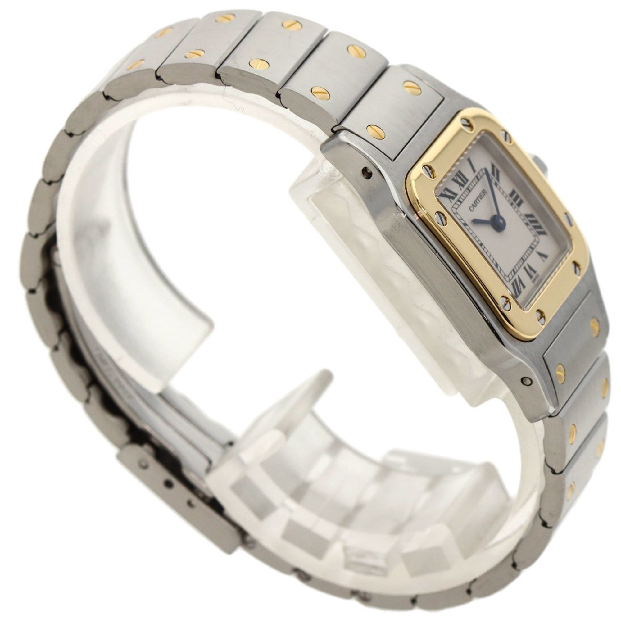 Cartier W20012C4 Santos Galbe SM Watch Stainless Steel SS K18YG Ladies CARTIER