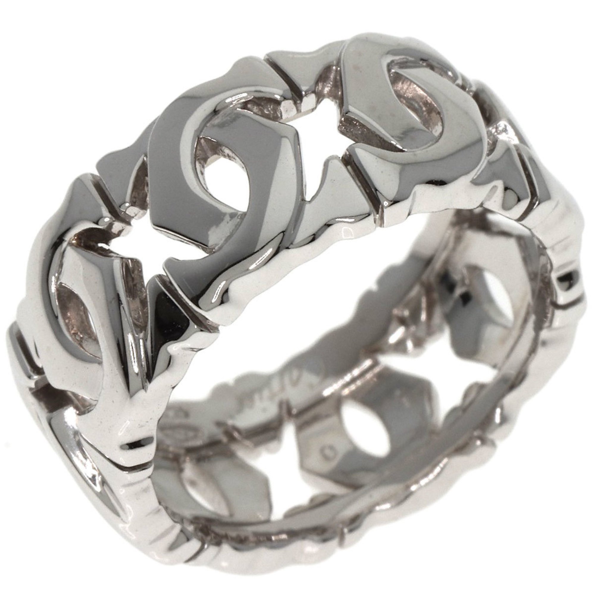 Cartier Entrelacé #50 Ring, 18K White Gold, Women's, CARTIER