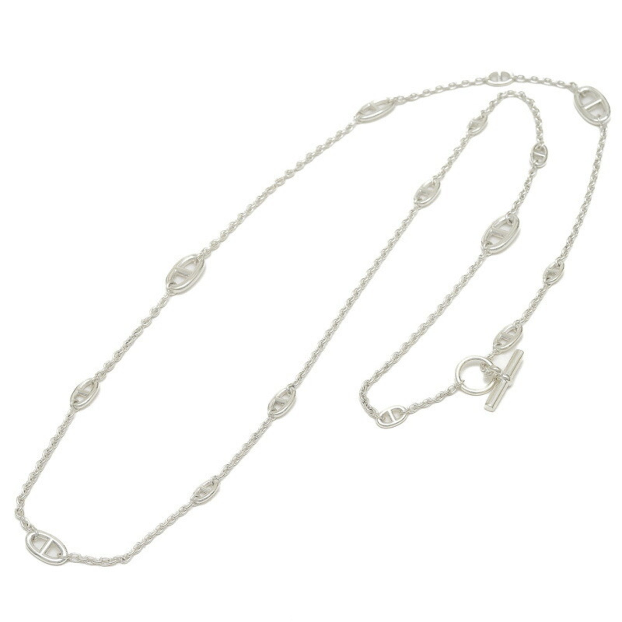 Hermes Chaine d'Ancre Farandole 120 Necklace Silver SV925