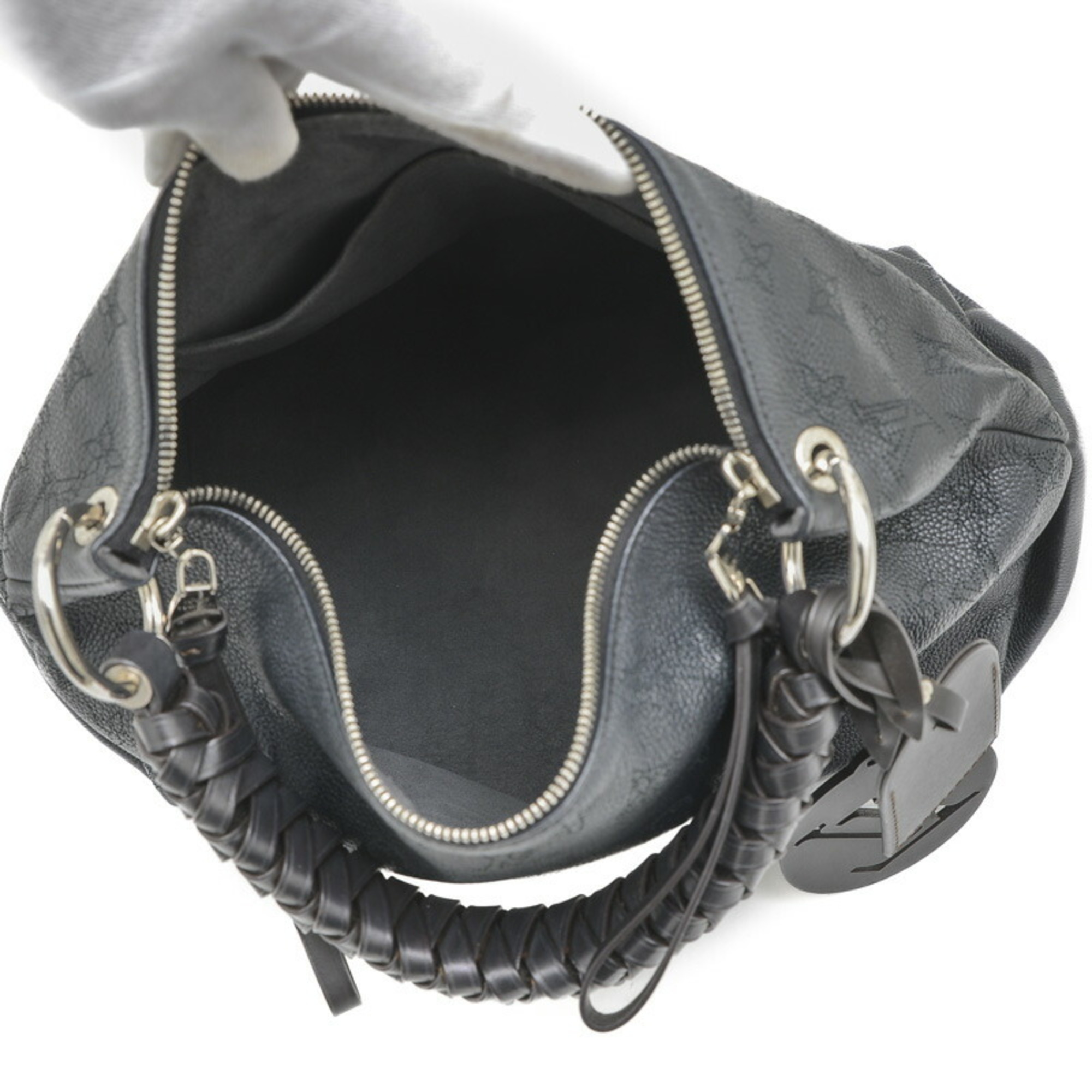 Louis Vuitton Mahina Beauvre Hobo Bag Leather Black M56073