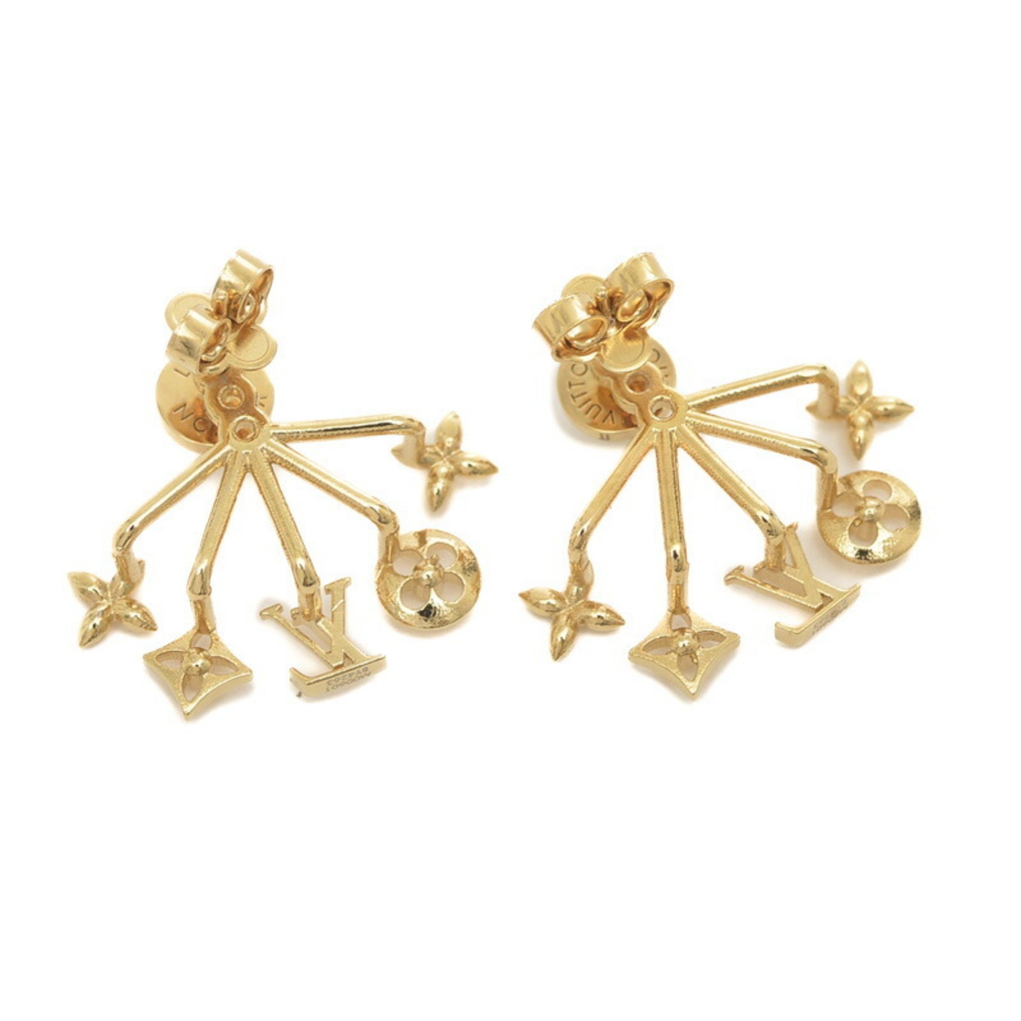 Louis Vuitton Cruiser Gold Monogram Earrings M00601