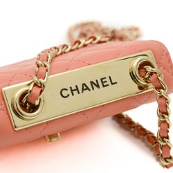 Chanel Matelasse Chain Shoulder Bag Lambskin Pink