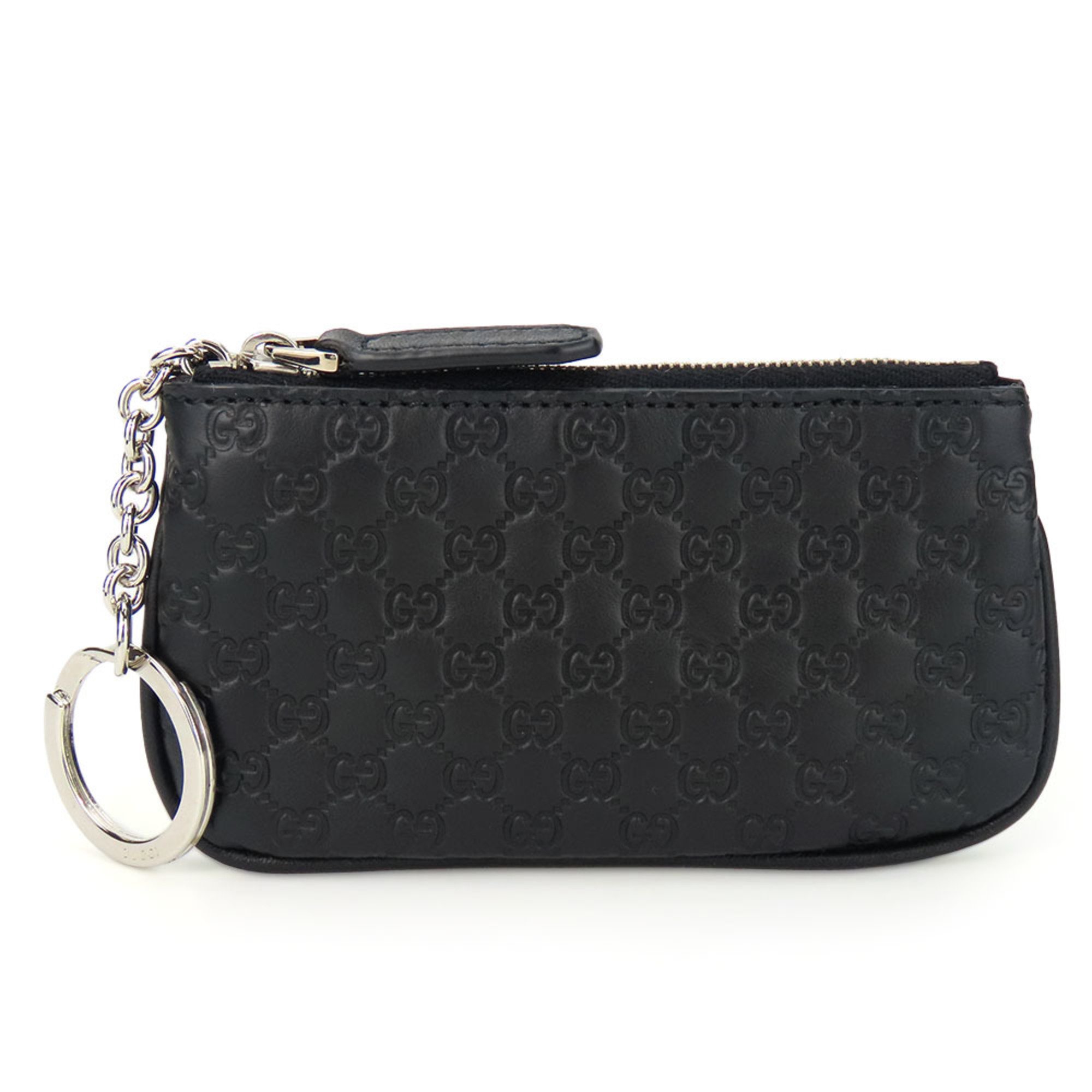 Gucci Wallet/Coin Case 544476 Shimmer Leather Black Key Women's Men's GUCCI