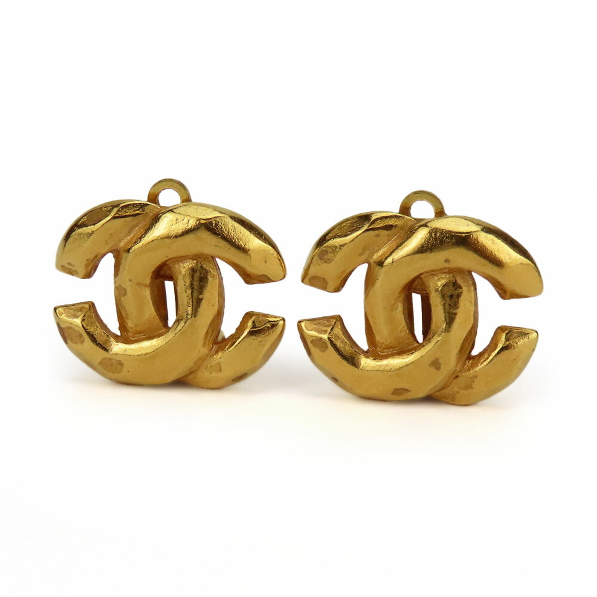 Chanel Earrings Coco Mark Metal Gold 99P Plated Women's CHANEL