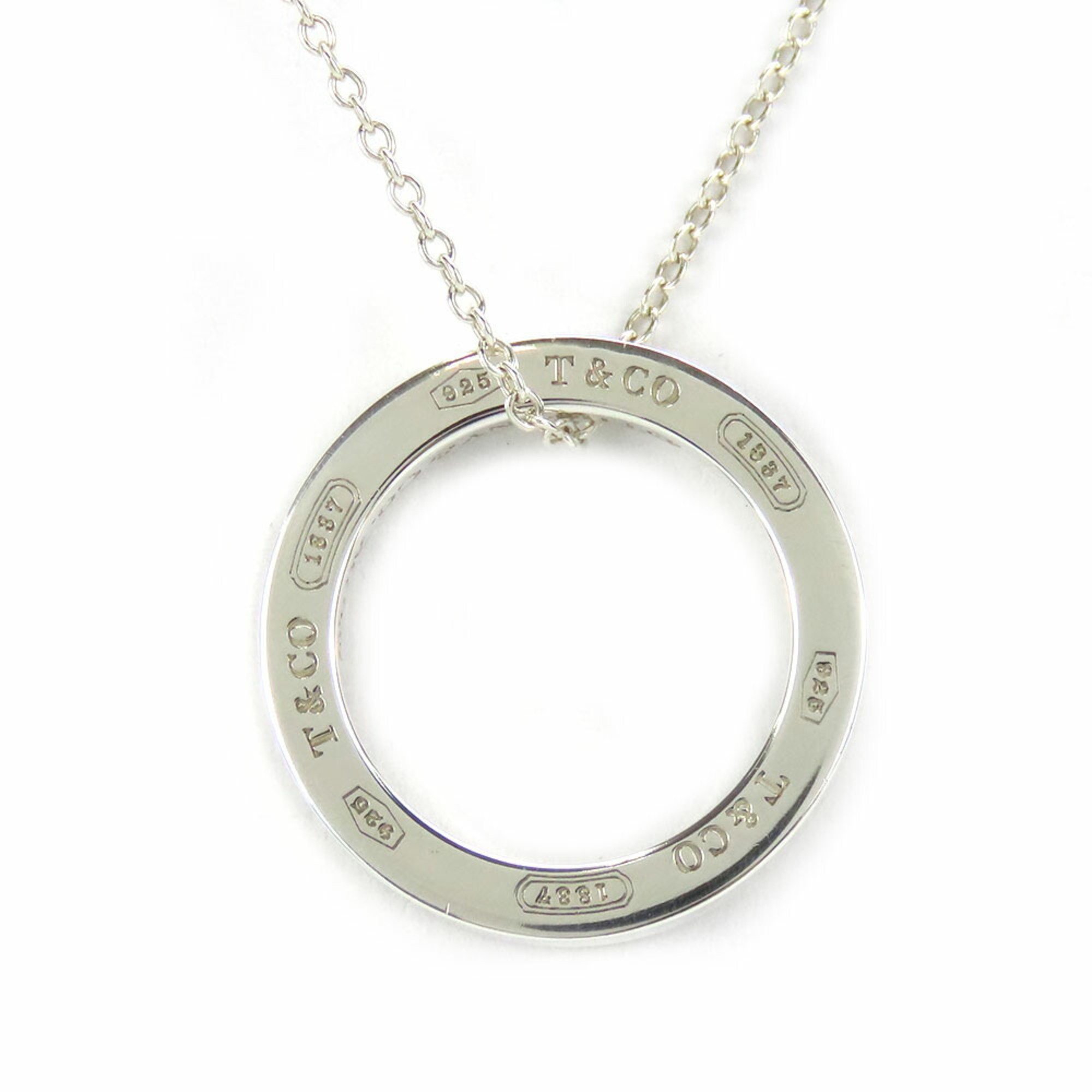 Tiffany Necklace Circle 1837 Silver 925 Approx. 3.8g Women's TIFFANY&Co.