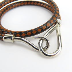 Hermes Bracelet Jumbo Leather Brown Black Double Row Accessory Women Men HERMES