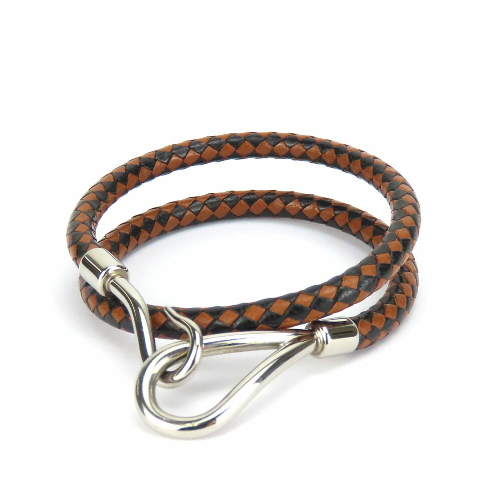 Hermes Bracelet Jumbo Leather Brown Black Double Row Accessory Women Men HERMES