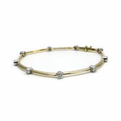 Tiffany bracelet K18YG Pt950 diamond approx. 11.1g yellow gold platinum 9PD station ladies TIFFANY&Co.