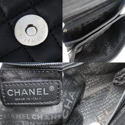 Chanel Handbag Camellia No. 5 Chocolate Bar Icon Lambskin Enamel Black 10 Series Chain Coco Mark Women's CHANEL