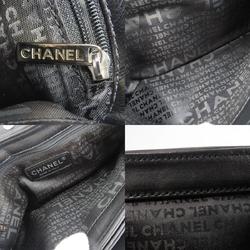 Chanel Handbag Camellia No. 5 Chocolate Bar Icon Lambskin Enamel Black 10 Series Chain Coco Mark Women's CHANEL