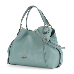 Coach Tote Bag 57124 Leather Pastel Mint Dull Color Shoulder Women's COACH