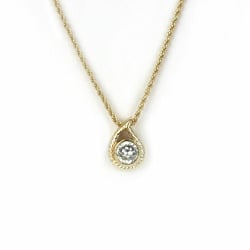 Christian Dior Necklace Metal Rhinestone Gold GP Plated Women's