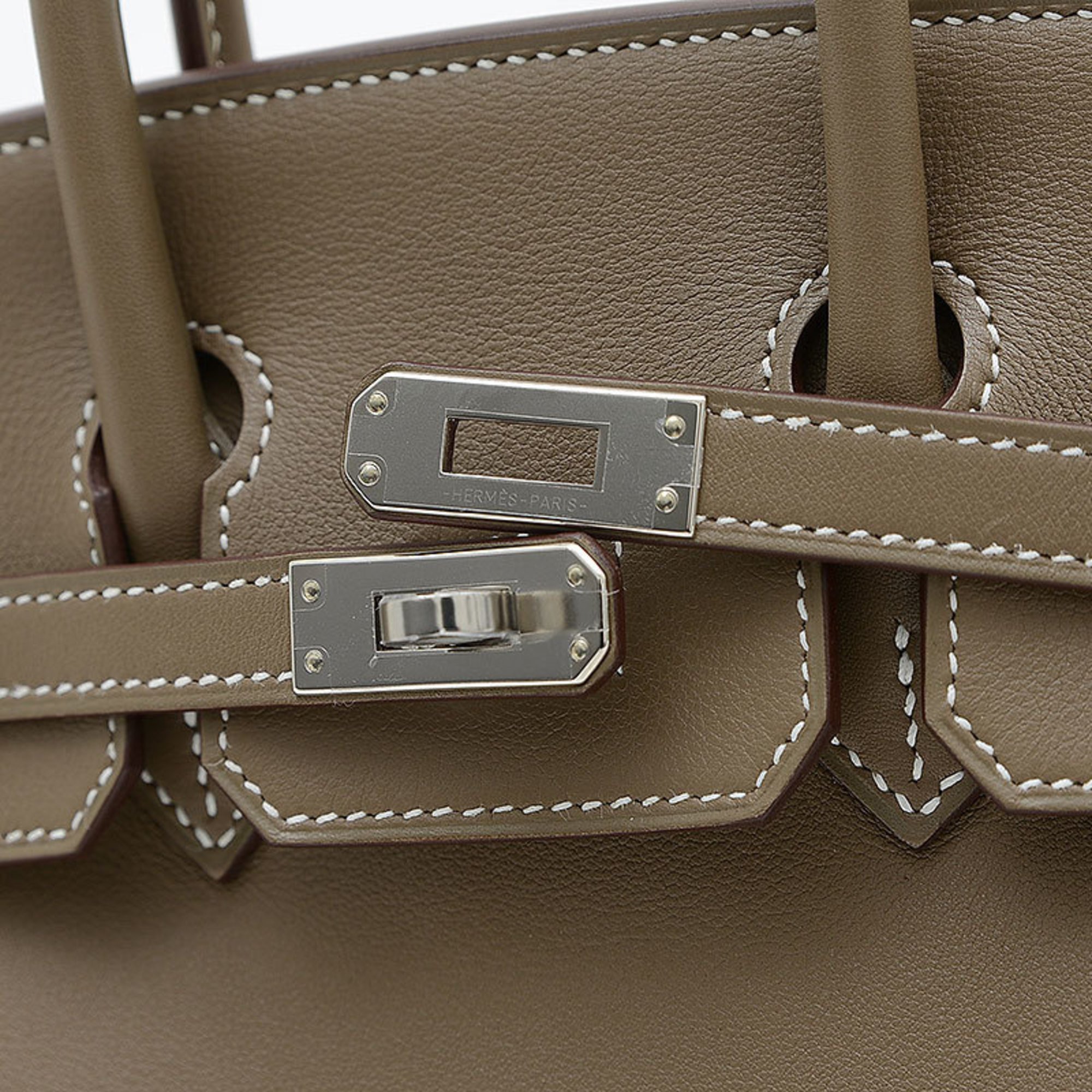 Hermes Birkin 25 handbag Swift Etoupe Y stamp