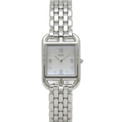 Hermes Cape Cod Watch for Women, Shell Dial, 8P Diamonds, Stainless Steel, Quartz, CC1.210a