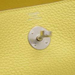 Hermes Lindy 26 handbag, Taurillon Limoncello, B stamp