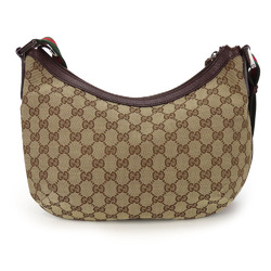 Gucci Shoulder Bag 181092 Sherry Line GG Canvas Leather Brown Beige Women's GUCCI