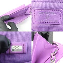 Chanel Shoulder Bag, Matelasse, Lambskin, Purple, Phone Case, No. 29, Coco Mark, Women's, CHANEL