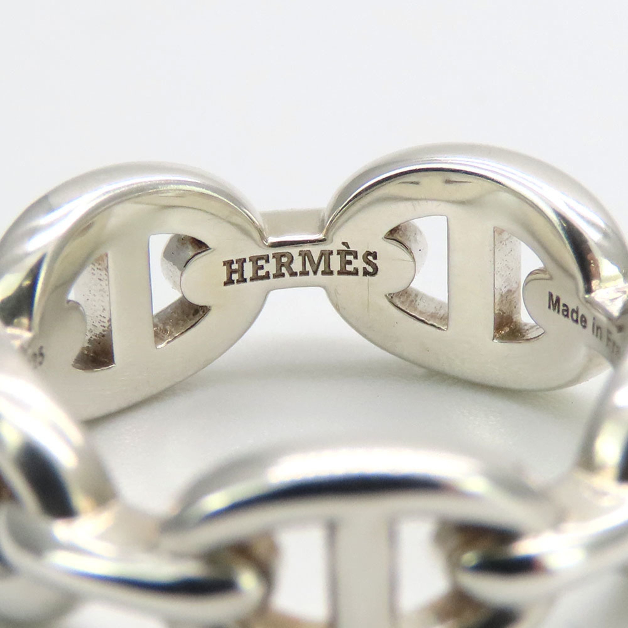 Hermes Ring Chaine d'Ancre H109507B Anchaine 51 Silver 925 Approx. 5.6g #11 Women's HERMES