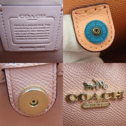 Coach Tote Bag Bucket 2312 Signature Leather Brown Peach Pink Shoulder Women's COACH